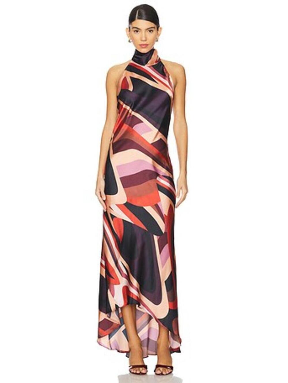 MISA LOS ANGELES Fiore Dress in Canyon Stripe Satin